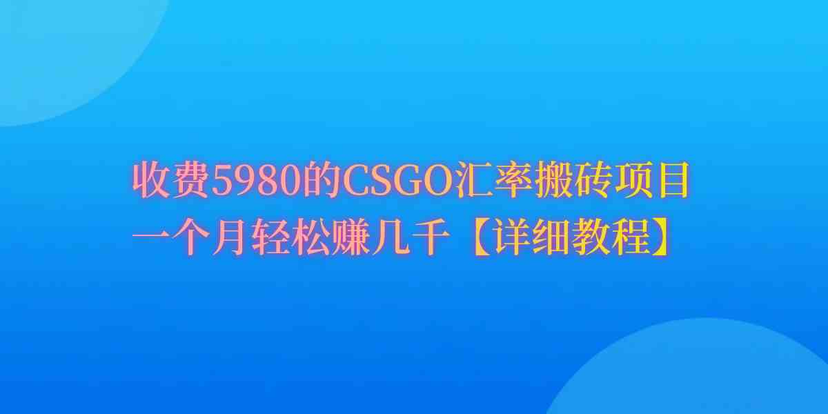 （9776期）CSGO装备搬砖，月综合收益率高达60%，你也可以！-大大联盟