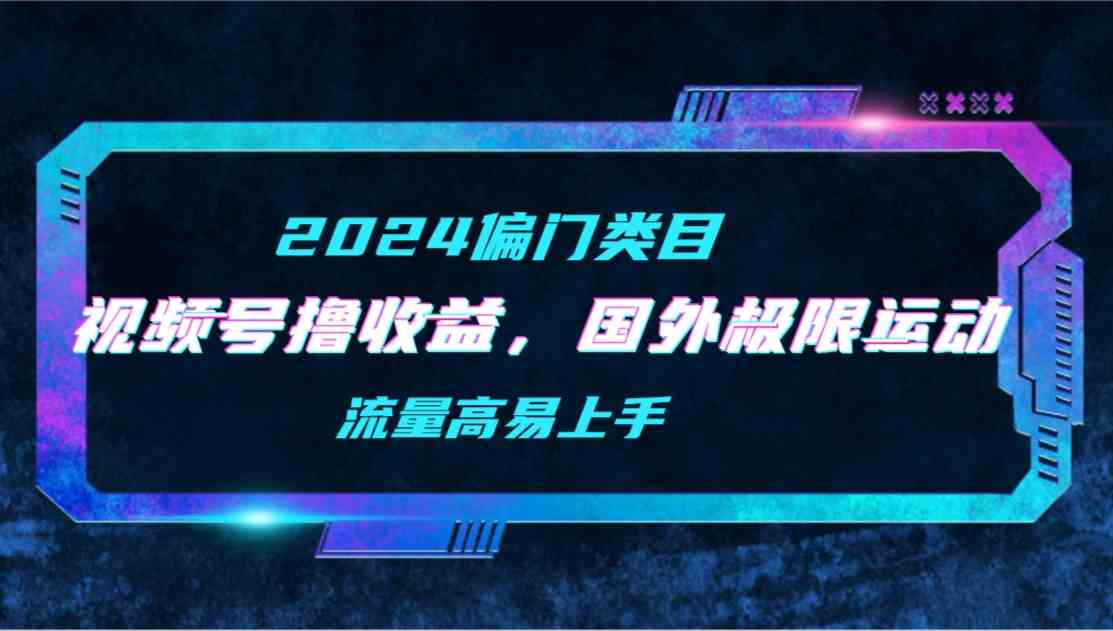 （9774期）【2024偏门类目】视频号撸收益，二创国外极限运动视频锦集，流量高易上手-大大联盟